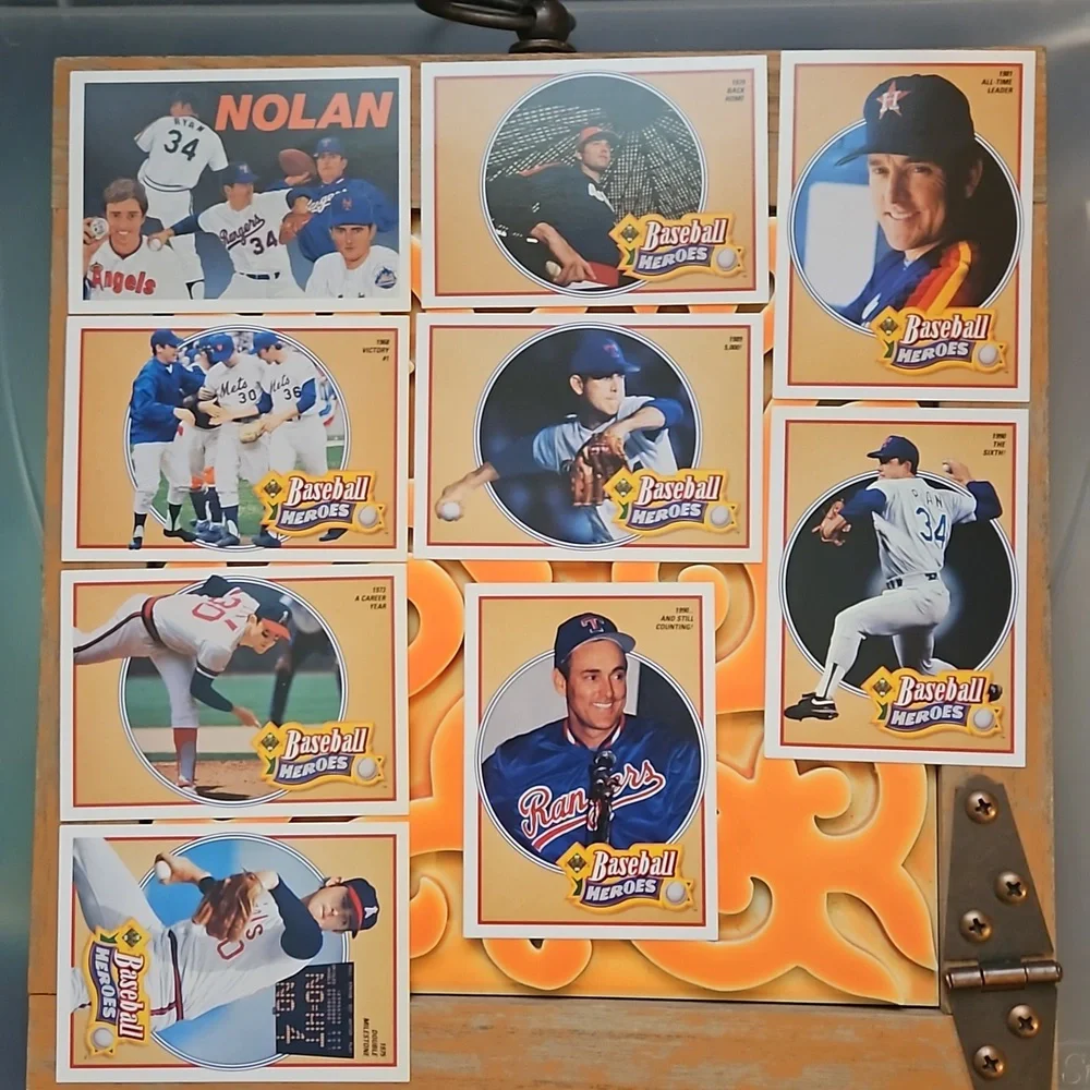 1990 Upper Deck Baseball Heros Nolan Ryan cards 10-18